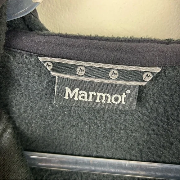 Marmot Women's black hooded fleece sweater size: M - Picture 10 of 15